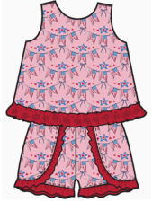 Ruffle Butts American Sweetheart Swing Top & Short Set