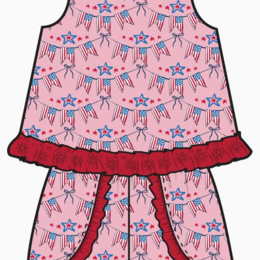 Ruffle Butts American Sweetheart Swing Top & Short Set