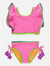 Ruffle Butts Crochet Detail Butterfly Tankini 2Pc Swimsuit
