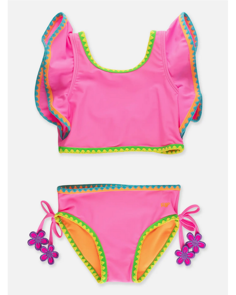 Ruffle Butts Crochet Detail Butterfly Tankini 2Pc Swimsuit