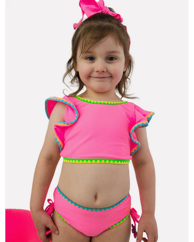 Ruffle Butts Crochet Detail Butterfly Tankini 2Pc Swimsuit