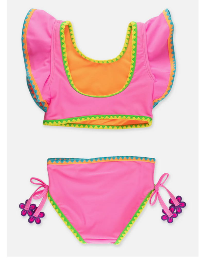 Ruffle Butts Crochet Detail Butterfly Tankini 2Pc Swimsuit
