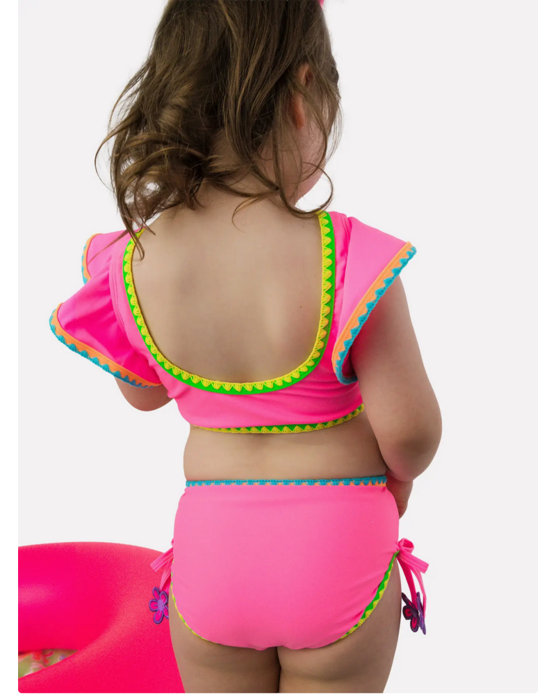 Ruffle Butts Crochet Detail Butterfly Tankini 2Pc Swimsuit