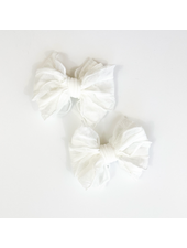 In Awe Ruffle Clip Set {Off White}