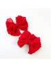 In Awe Ruffle Clip Set {Bright Red}