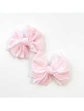 In Awe Ruffle Clip Set {Perfect Pink}