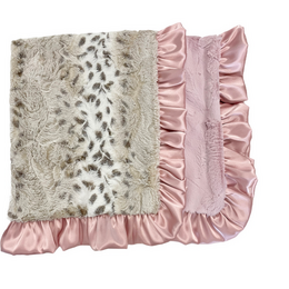 In Awe Snowcat Blanket {Dusty Pink}