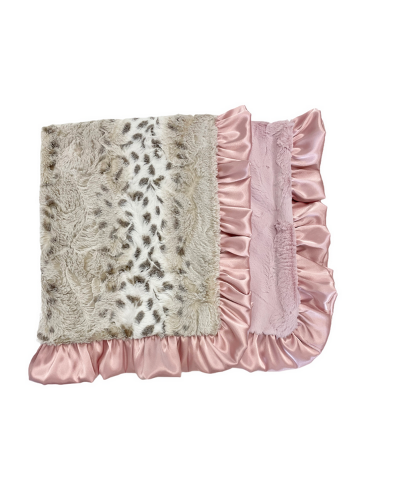 In Awe Snowcat Blanket {Dusty Pink}