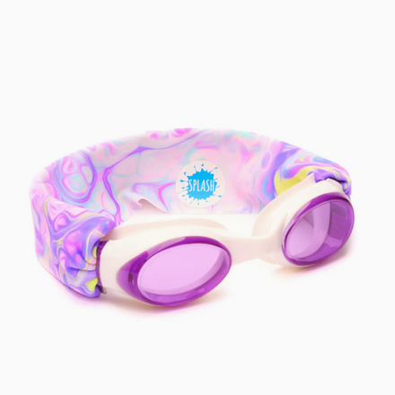 Splash Place Swim Googles Pastel Swirl Swim Goggles