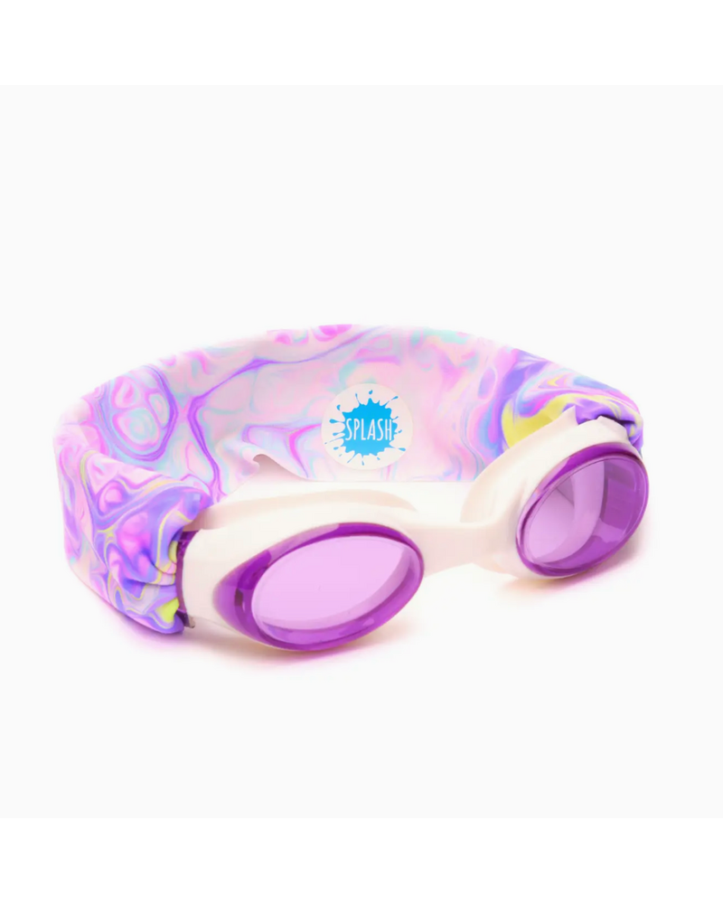 Splash Place Swim Googles Pastel Swirl Swim Goggles