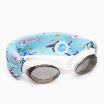 Splash Place Swim Googles Shark Attack Swim Goggles {Light Blue Multi}