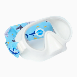 Splash Place Swim Googles Youth Mask- Shark Attack {Light Blue Multi}