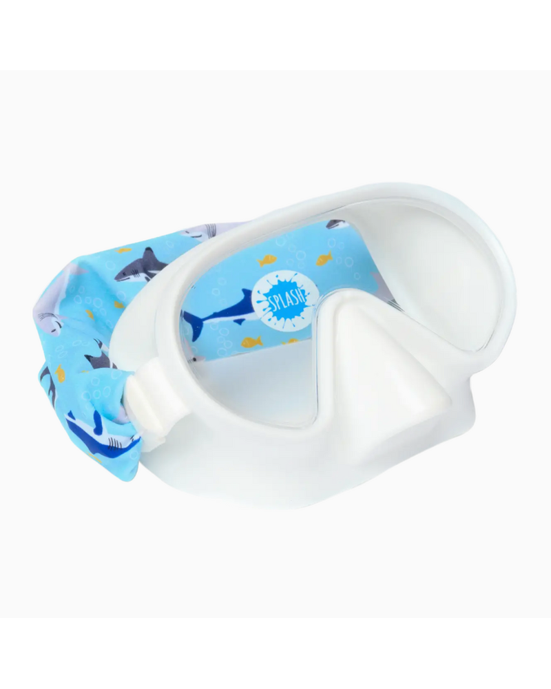 Splash Place Swim Googles Youth Mask- Shark Attack {Light Blue Multi}