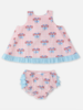 Ruffle Butts Baby Girls Patriotic Gingham Ruffle Swing Set