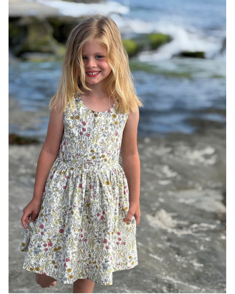 Vignette V1647B Tilly Dress {Yellow Meadow Floral}