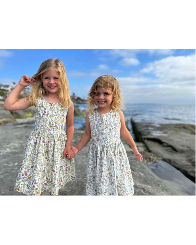 Vignette V1647B Tilly Dress {Yellow Meadow Floral}