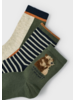Mayoral 3 Pk Socks {Olv/Nvy/Org}