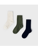 Mayoral 3 Pk Socks {Ivy/Grn/Nvy} F23