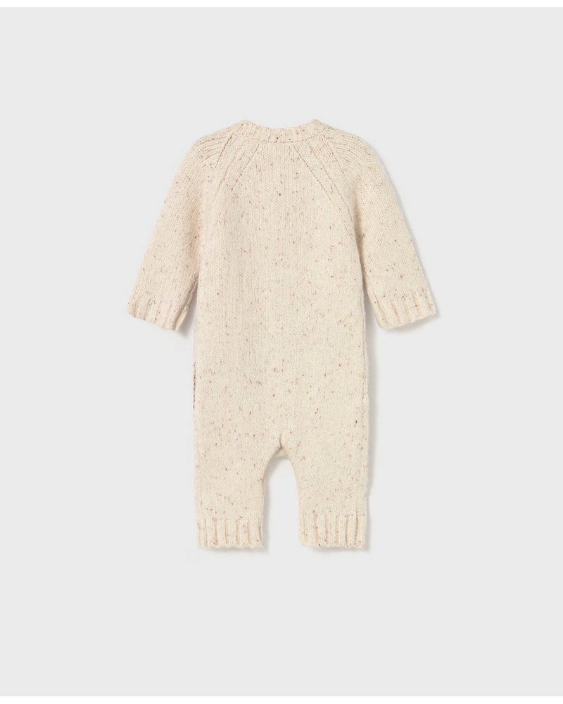 Mayoral Snail Sweater Knit Onesie {Cream/Rust}