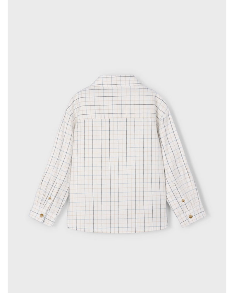 Mayoral Plaid Shirt/Pant Set {Crm/Blk/Denim/Grey}