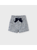 Mayoral 4133/4224 L/S Blouse and Tweed Shorts Set {Ivory/Blue}