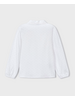 Mayoral 4133/4224 L/S Blouse and Tweed Shorts Set {Ivory/Blue}