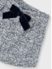 Mayoral 4133/4224 L/S Blouse and Tweed Shorts Set {Ivory/Blue}