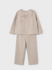 Mayoral Back Bow Jogging Set {Tan/Gold Shimmer}