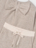 Mayoral Back Bow Jogging Set {Tan/Gold Shimmer}