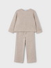 Mayoral Back Bow Jogging Set {Tan/Gold Shimmer}