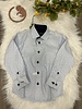 5729 L/S Dress Shirt Toddler {Lt. Blue Symbol Print}