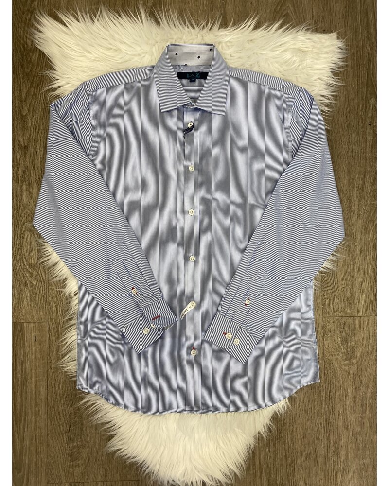Stripe L/S Dress Shirt {Blue/Wht Classic Stripe}