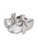 Baby Deer Sabrina Leather Ballet Flats - Crib {Silver}