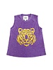 Belle Cher Tiger Face Glitter Tank {Purple}