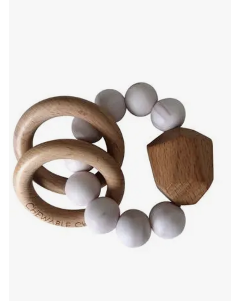 Chewable Charm Hayes Silicone and Wood Teething Ring {2 Color Options}