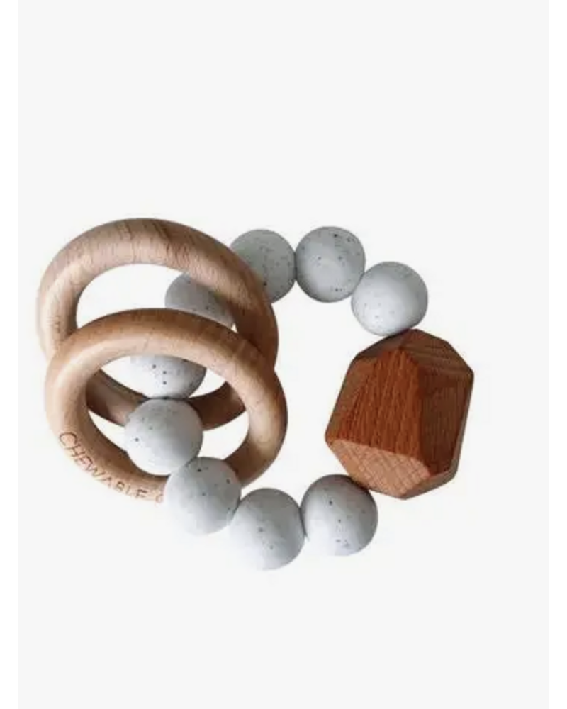Chewable Charm Hayes Silicone and Wood Teething Ring {2 Color Options}