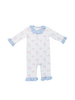 Cypress Row Bowtiful Riley Romper  {White/Pink/Lt. Blue}