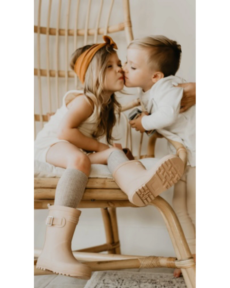 Forever French Baby Rain Boot {Tan}