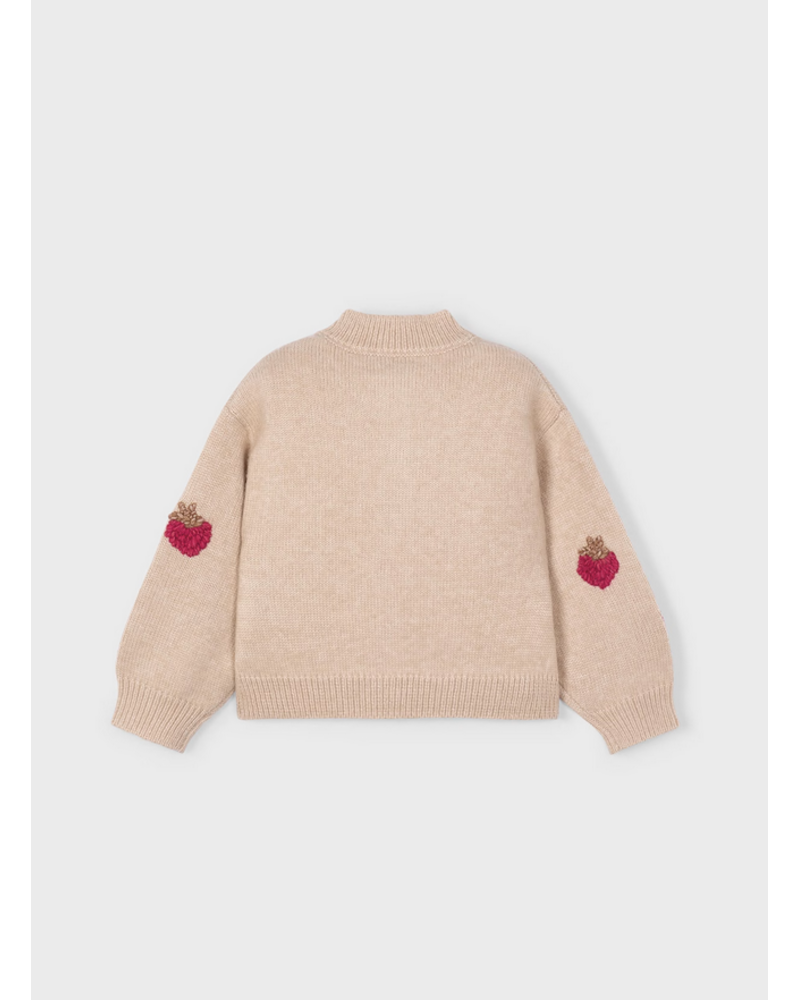 Mayoral 4309 Strawberry Cardigan {Taupe/Red} F25