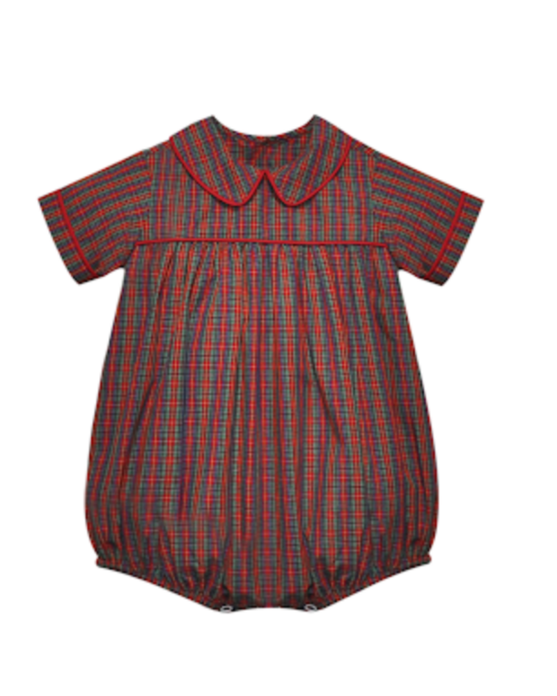 Remember Nguyen Plaid Williams Romper {Red}