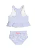 Ruffle Butts Seersucker Peplum Tankini 2 Piece Swimsuit w/ Ruffles {Periwinkle/Wht} S25