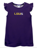 LSU Tigers Emb Tank/Skirt Set {Wht/Purp Gingham} F24