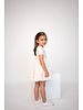 Ntrl CO. Put A Bow On It! Short Sleeve Twirl Dress w/Biker Shorts {Wht/Lav/Gld}