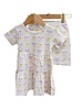 Ntrl CO. Put A Bow On It! Short Sleeve Twirl Dress w/Biker Shorts {Wht/Lav/Gld}