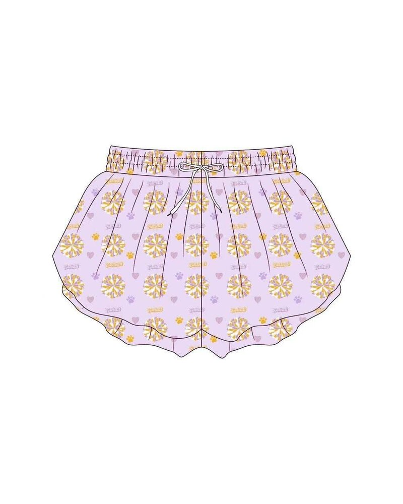 Ntrl CO. Geaux Tigers Butterfly Shorts {Lav/Gld}
