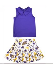 Ntrl CO. Geaux, Fight, Win Cheer Set {Wht/Purp/Gld}