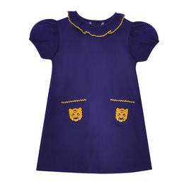 Remember Nguyen Tiger Dress {Purple/Gold}