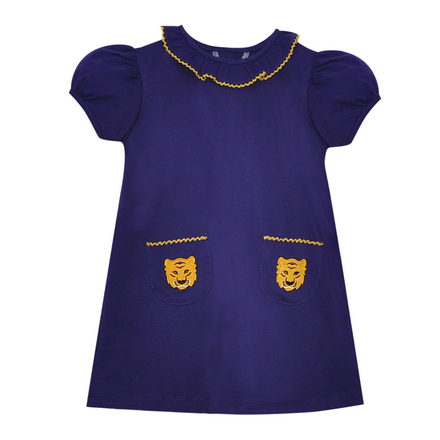 Remember Nguyen Tiger Dress {Purple/Gold}