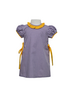Southern Saturday Gingham Side Tie Dress {Purple/Gold}