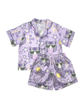 Blended Spirits LSU Tigers Silky Pajamas Shorts Set {Lavender}